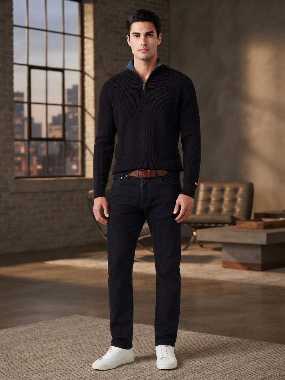 Levi's Men's Black Straight-Leg Jeans